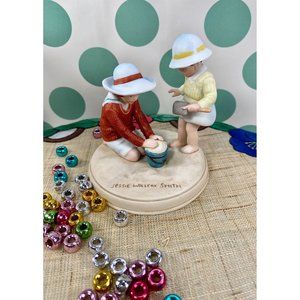 Avon "Summer‎ Fun" figurine, Jessie Wilcox Smith Collection, handpainted, mint